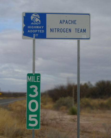Adopt-A-Highway Sign - Mile 305